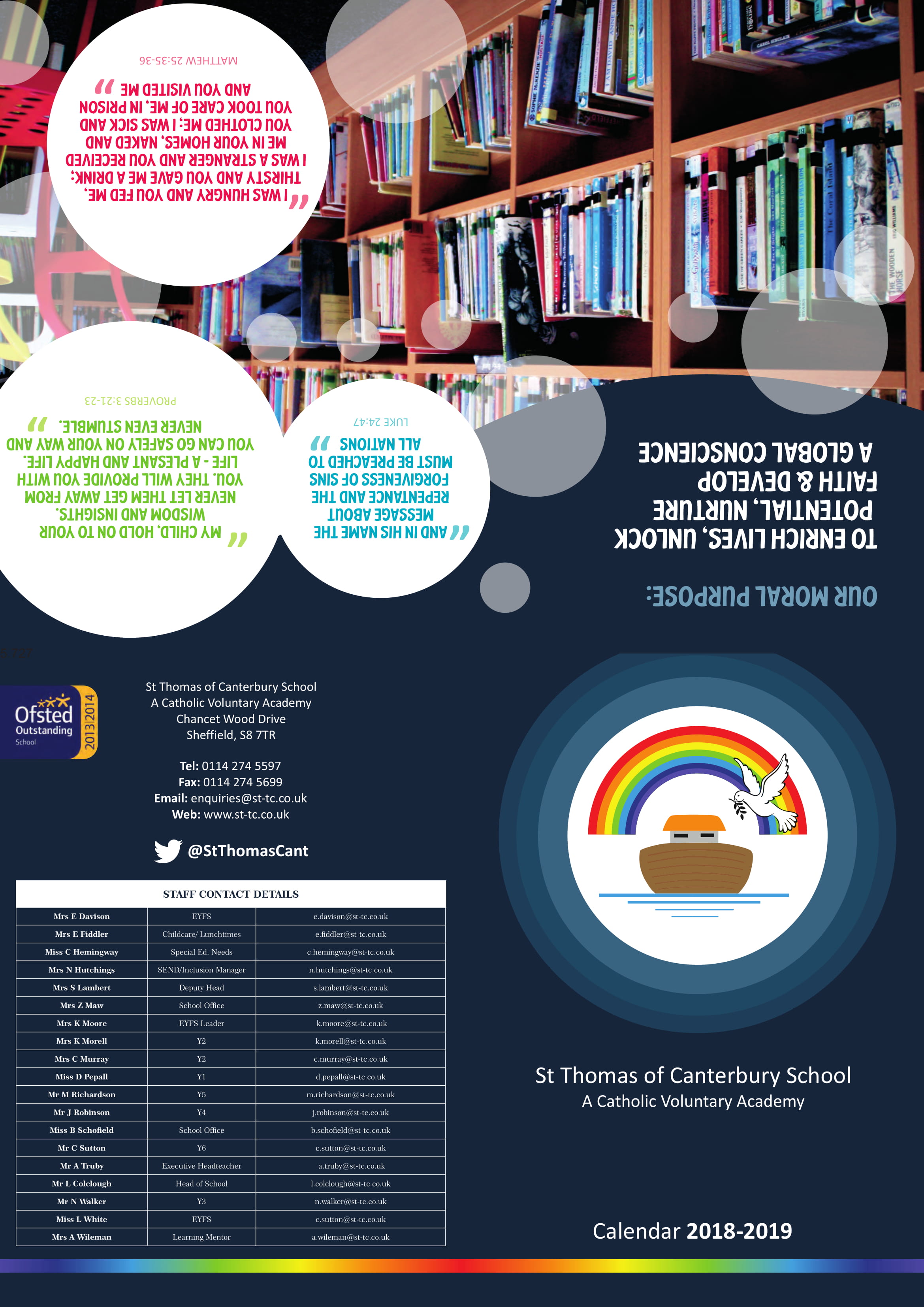 School Year Planner Reminder St Thomas of Canterbury School